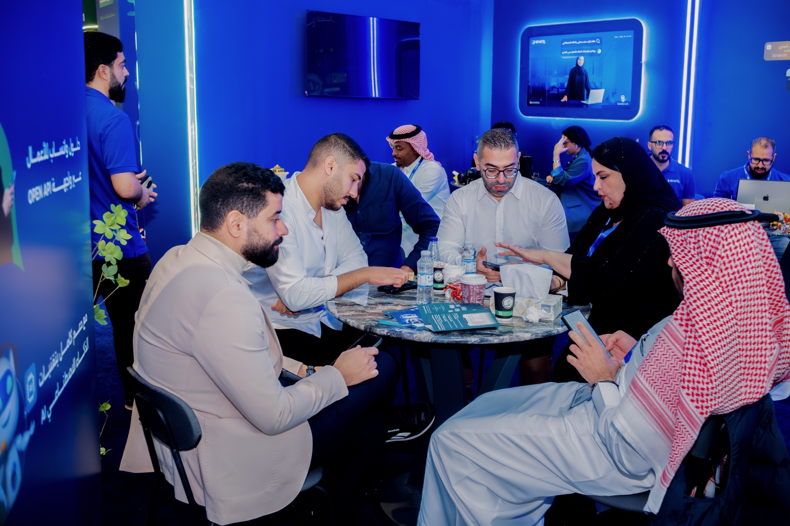 Ayman Esam in a business meeting at Seamless 2025